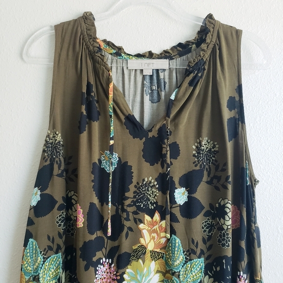 Ann Taylor Loft Floral Boho Mini Dress - Picture 3 of 9